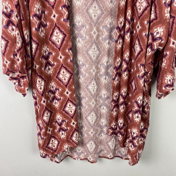 Knox Rose Boho Kimono Cardigan Size XL/XXL Open Front 3/4 Sleeves - Picture 3 of 10